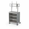 Mooreco Compass Cabinet Midi H2 With TV Mount Cool Grey 66.1in H x 28.4in W x 19.2in D B2A1B1D1A0